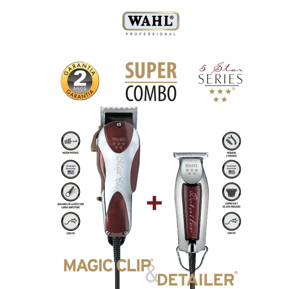 maquina de cortar cabelo wahl magic clip