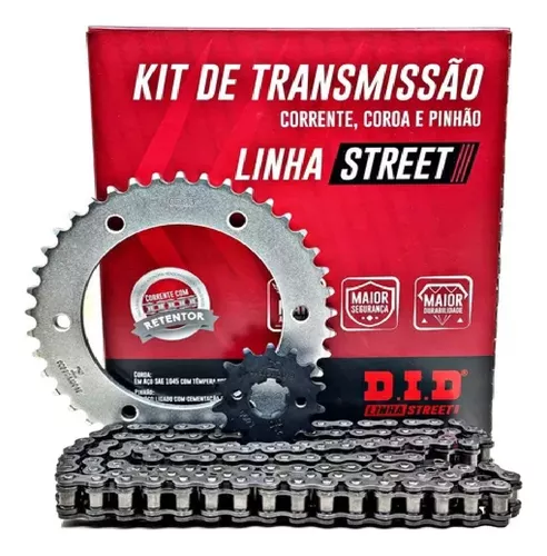 Kit Transmissão FZ15 428x128 DID Com Retentor - Vivemos Moto