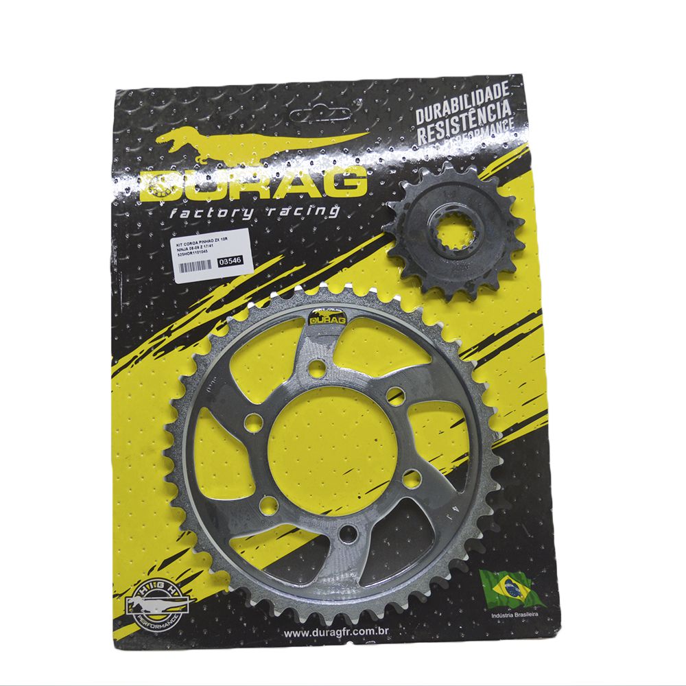 Kit Coroa E Pinhão Ninja Zx 10R 08-09 41/17 Dentes Durag - Vivemos