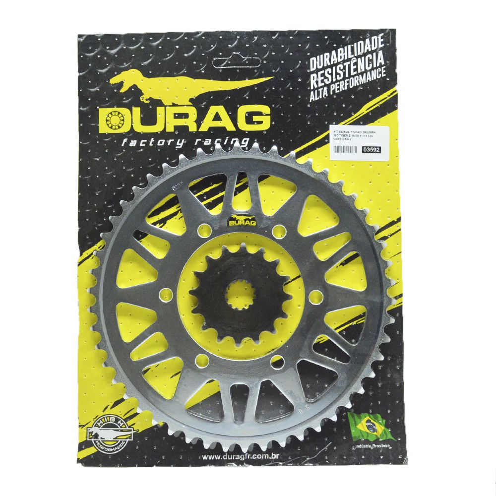 Kit Coroa E Pinhão Triumph 800 11-16 50/16 Dentes Durag - Vivemos Moto