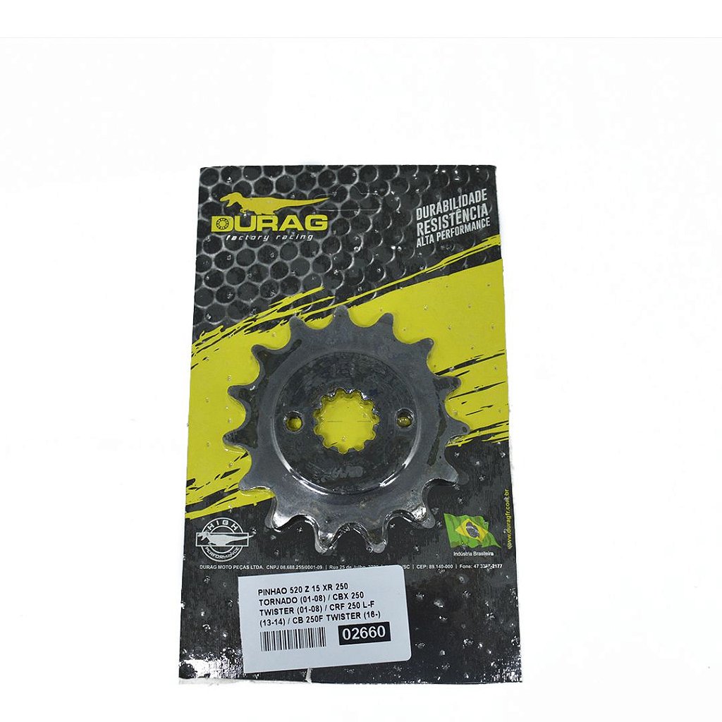 ao様 Pinhão Tornado 250 Twister 250 Crf 250L 15 Dentes Durag - Vivemos Moto