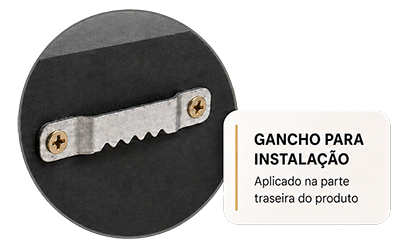 Instalação com gancho