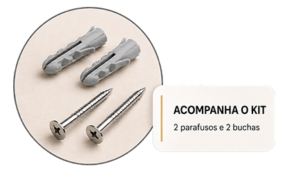 Instalação com parafuso