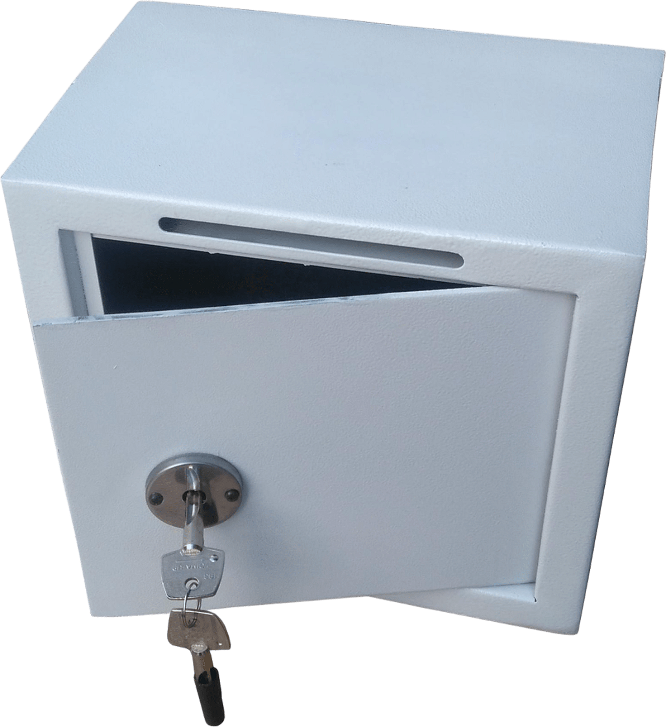 Cofre boca de lobo pequeno com chave 20x20x15 para comércio