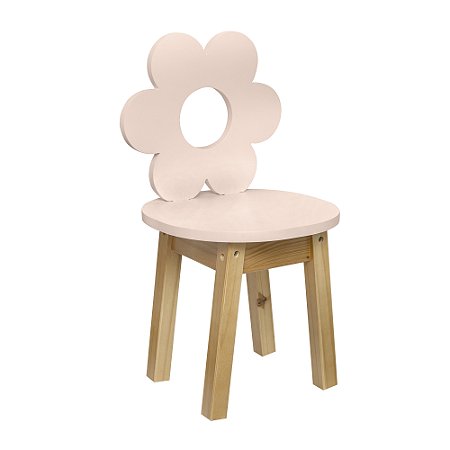 Cadeira Infantil Flor - Rosa