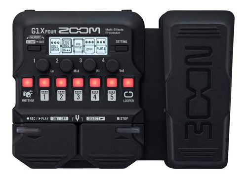 Pedaleira Zoom G1X FOUR Multiefeitos para Guitarra - Look Music