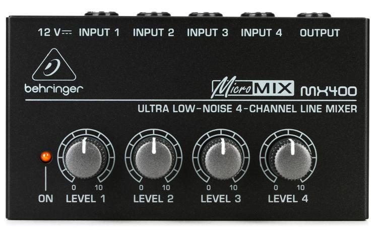Mixer Compacto Behringer Micromix Mx400 Low Noise 4 Canais - Look