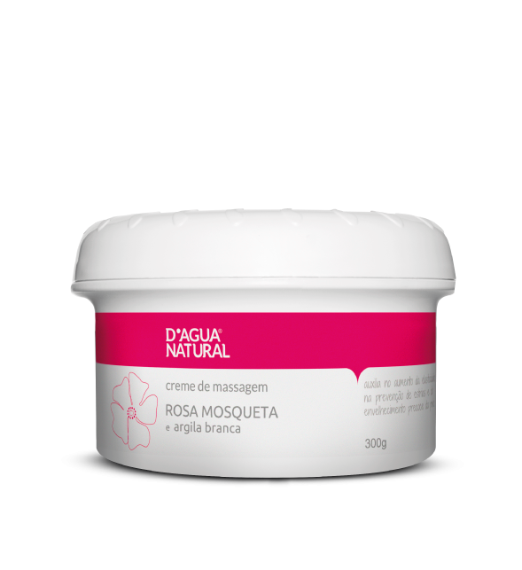 Creme de Massagem Anti Estrias Rosa Mosqueta e Argila Branca - 300g