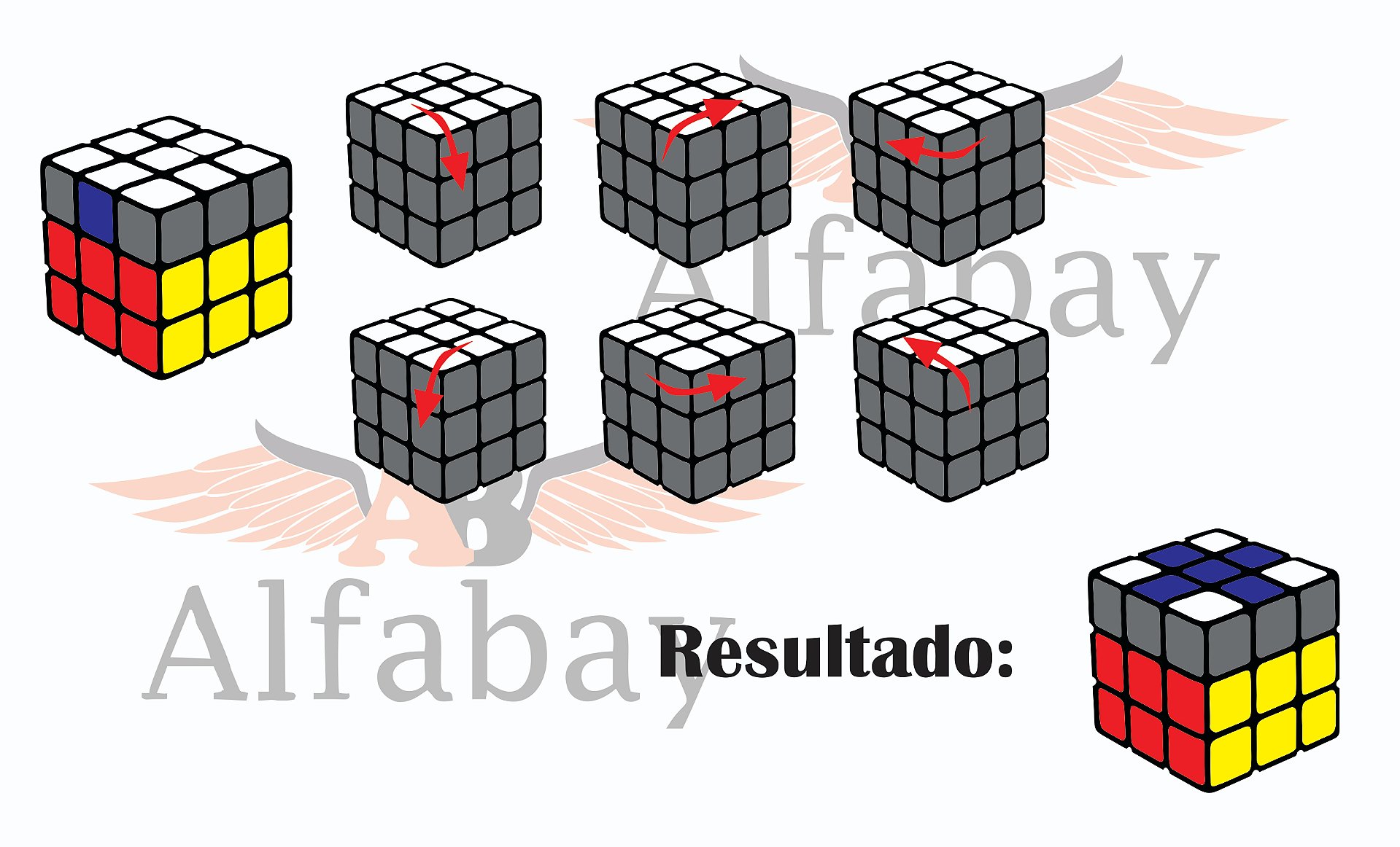 Como montar o cubo mágico 2x2. Método básico. 