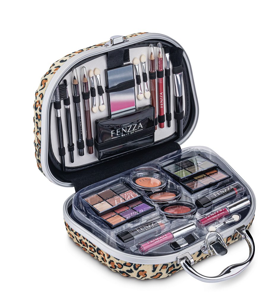 MALETA ONÇA C/ KIT DE MAQUIAGEM - Loja Fenzza Make Up