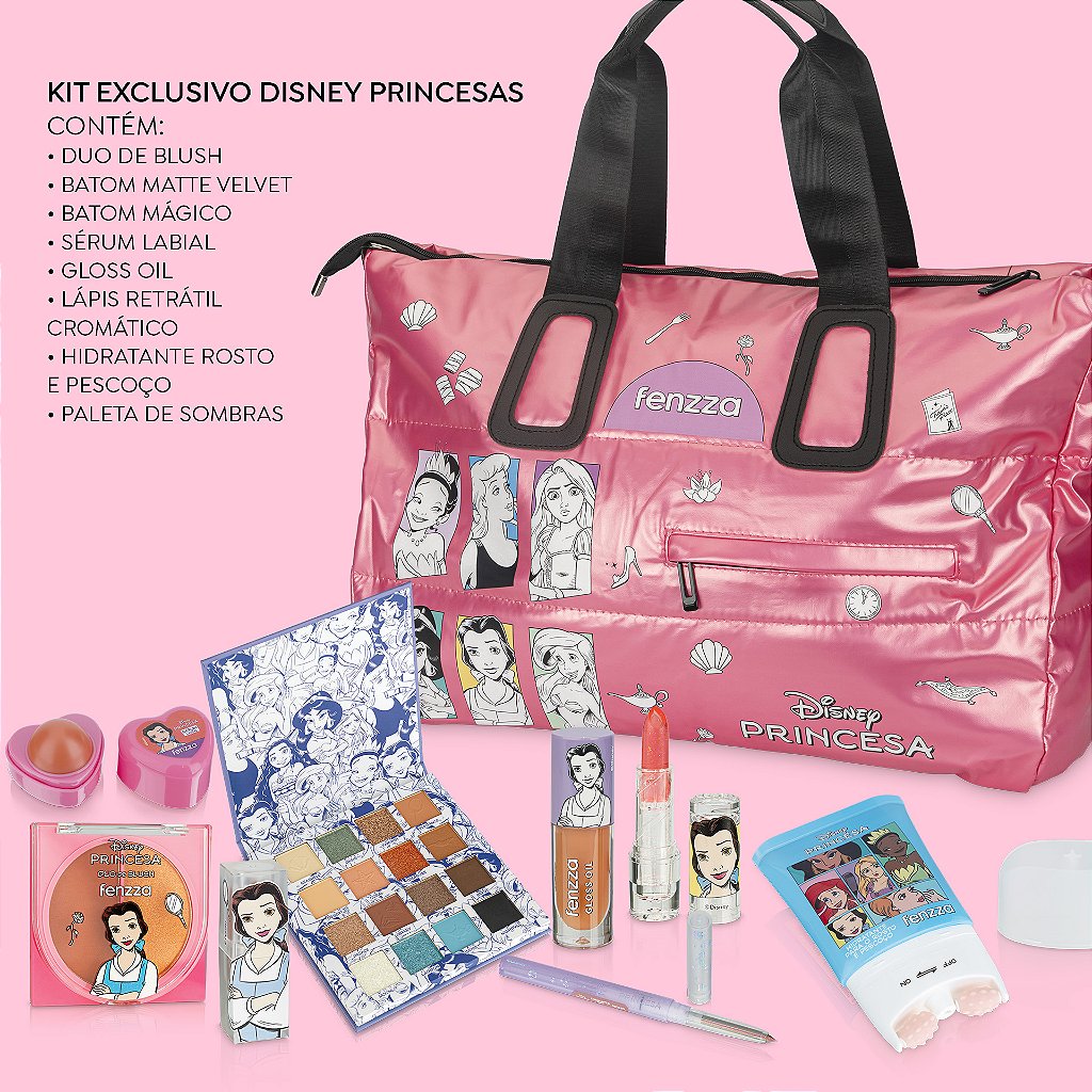 KIT DE MAQUIAGEM PRINCESAS DISNEY - FENZZA (EDIÇÃO LIMITADA