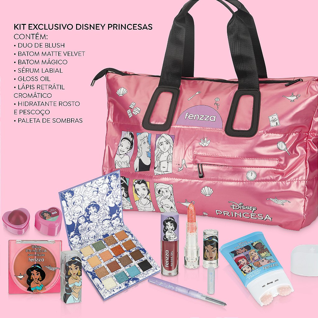 KIT DE MAQUIAGEM PRINCESAS DISNEY - FENZZA (EDIÇÃO LIMITADA