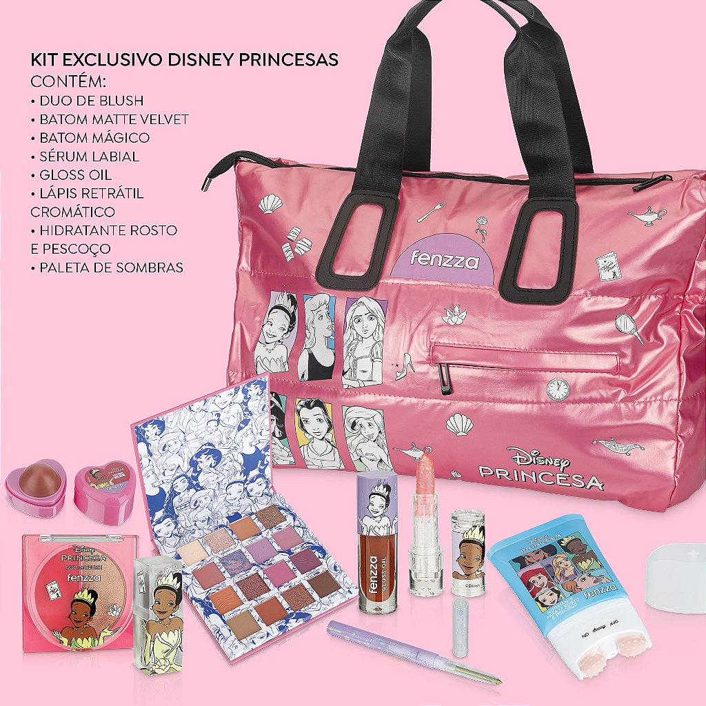 KIT DE MAQUIAGEM PRINCESAS DISNEY - FENZZA (EDIÇÃO LIMITADA