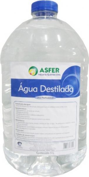 Água Destilada 5 litros - Asfer