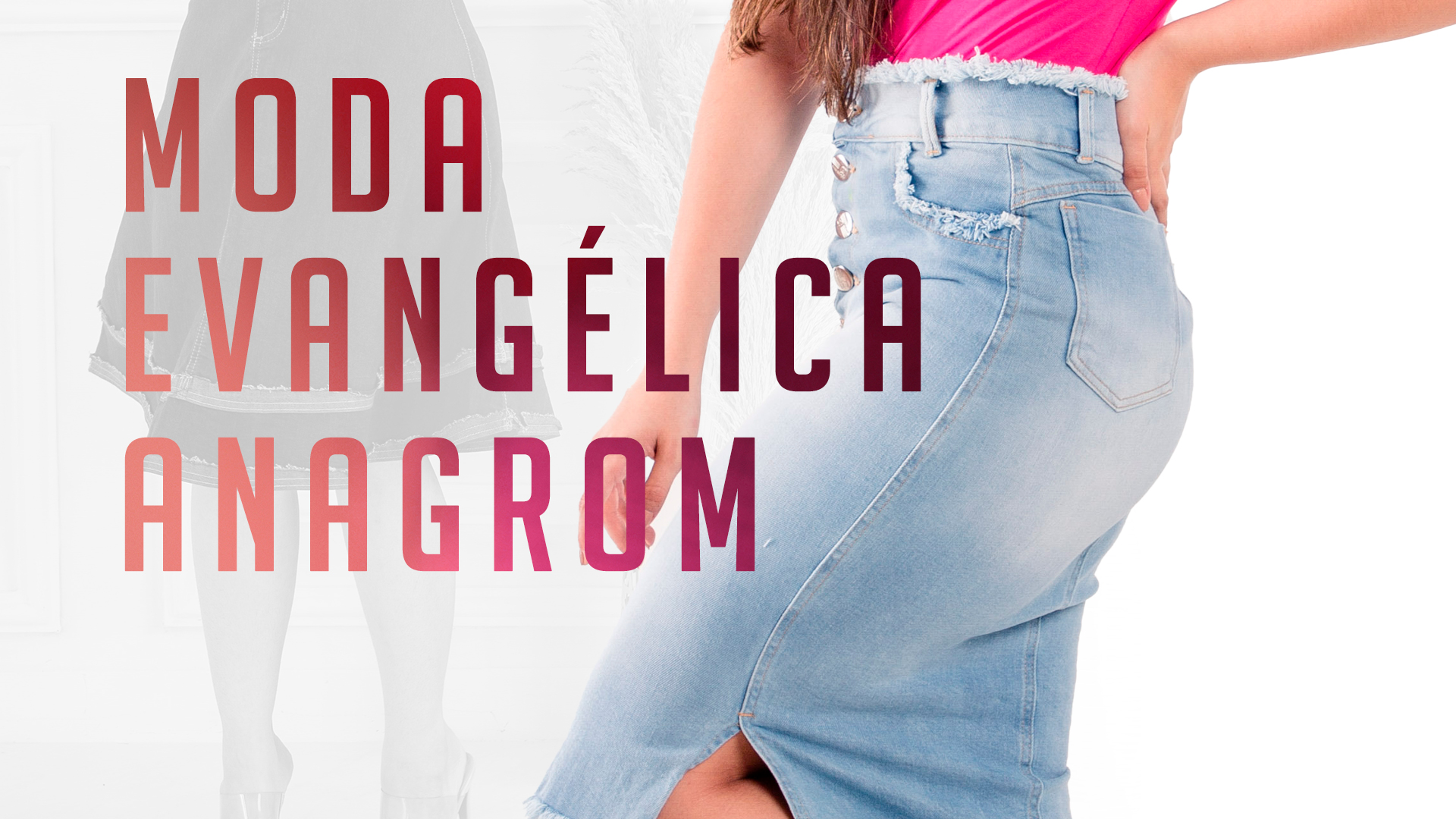Saia Jeans Rodada Desfiada Moda Evangélica Anagrom Ref.S014 - Anagrom -  Loja de Moda Evangélica a Preço Baixo