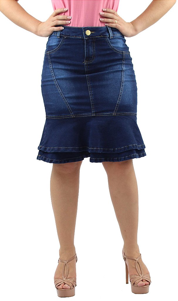 saia com dois babados