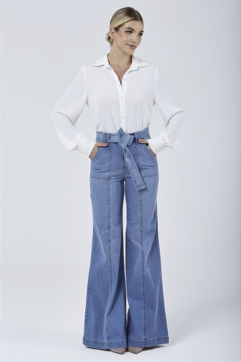 Calça Jeans Pantalona - Montreux