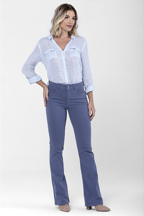 Calça Boot Cut Sarja Azul - Portimão