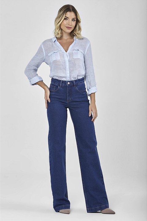 Calça Jeans Wide Leg- Algarve