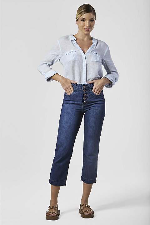 Calça Jeans Cropped - Sicília