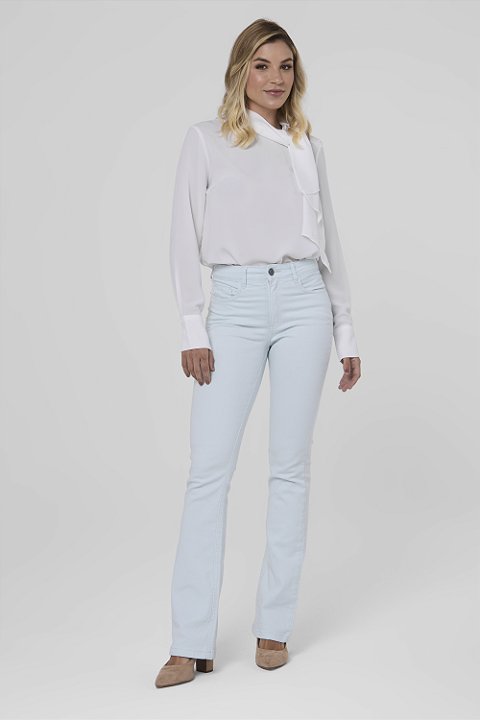 Calça Boot Cut Sarja Verde - Perth