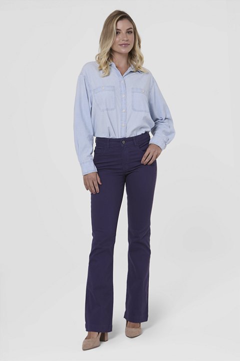 Calça Boot Cut Sarja Amora - Devonport