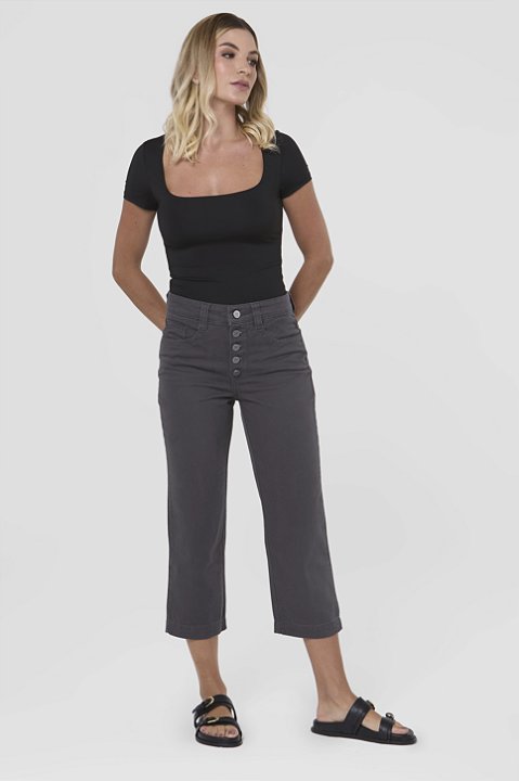 Calça Sarja Mom Cinza - Katherine
