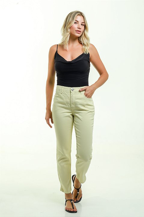 Calça Sarja Skinny Amarela - Assis