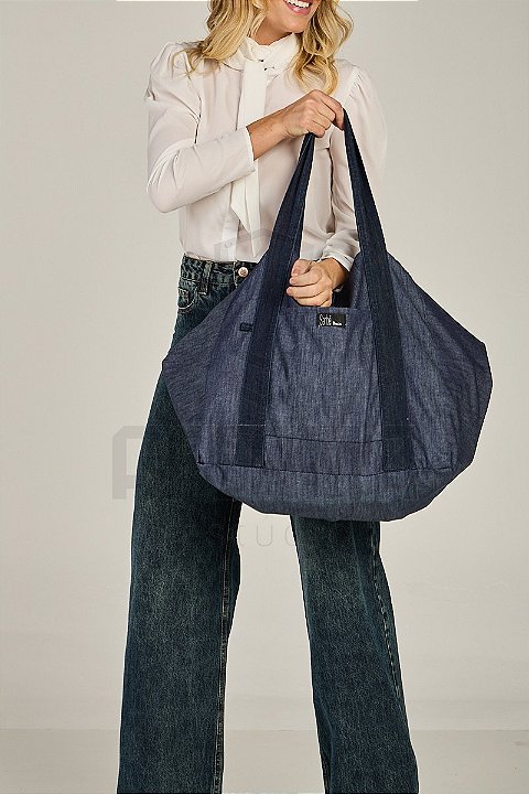 Bolsa Jeans Tote Maxi Bag - Shopper