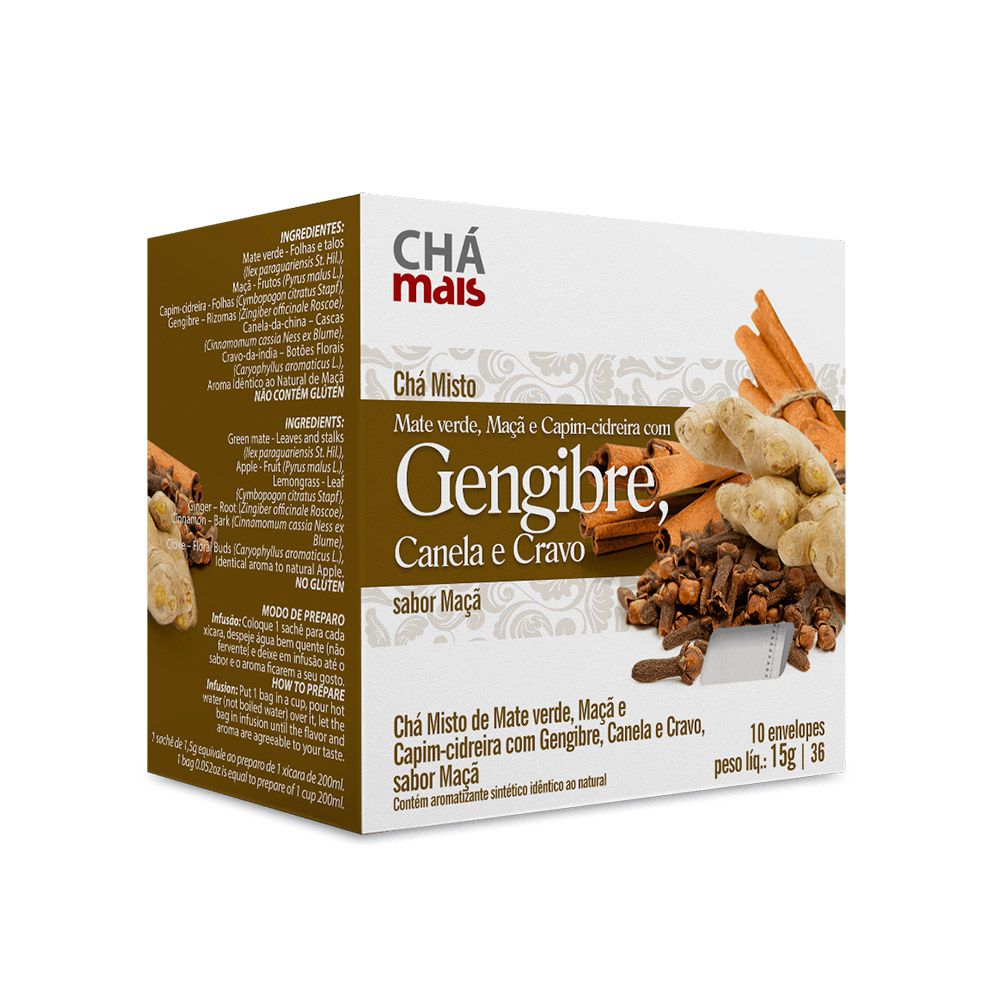Cha de casca de roma e gengibre
