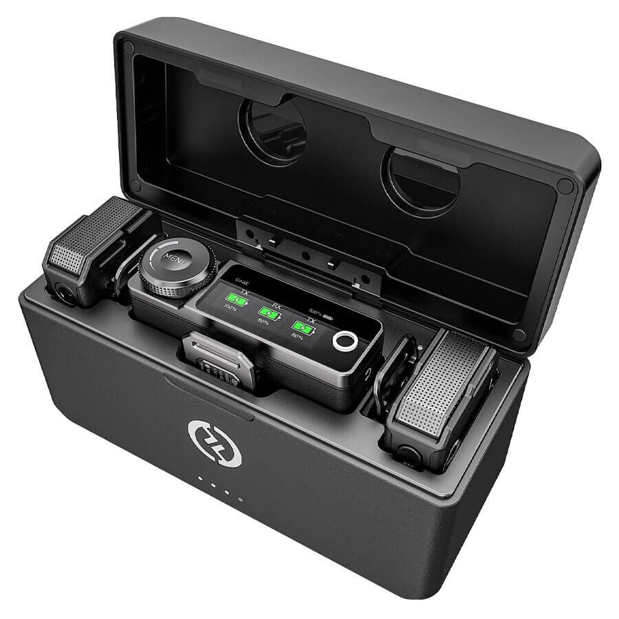 配信機器・PA機器・レコーディング機器 Hollyland LARK MAX DUO Hollyland Lark Max Duo Sistema de Microfone Sem Fio - Loja OnVideo
