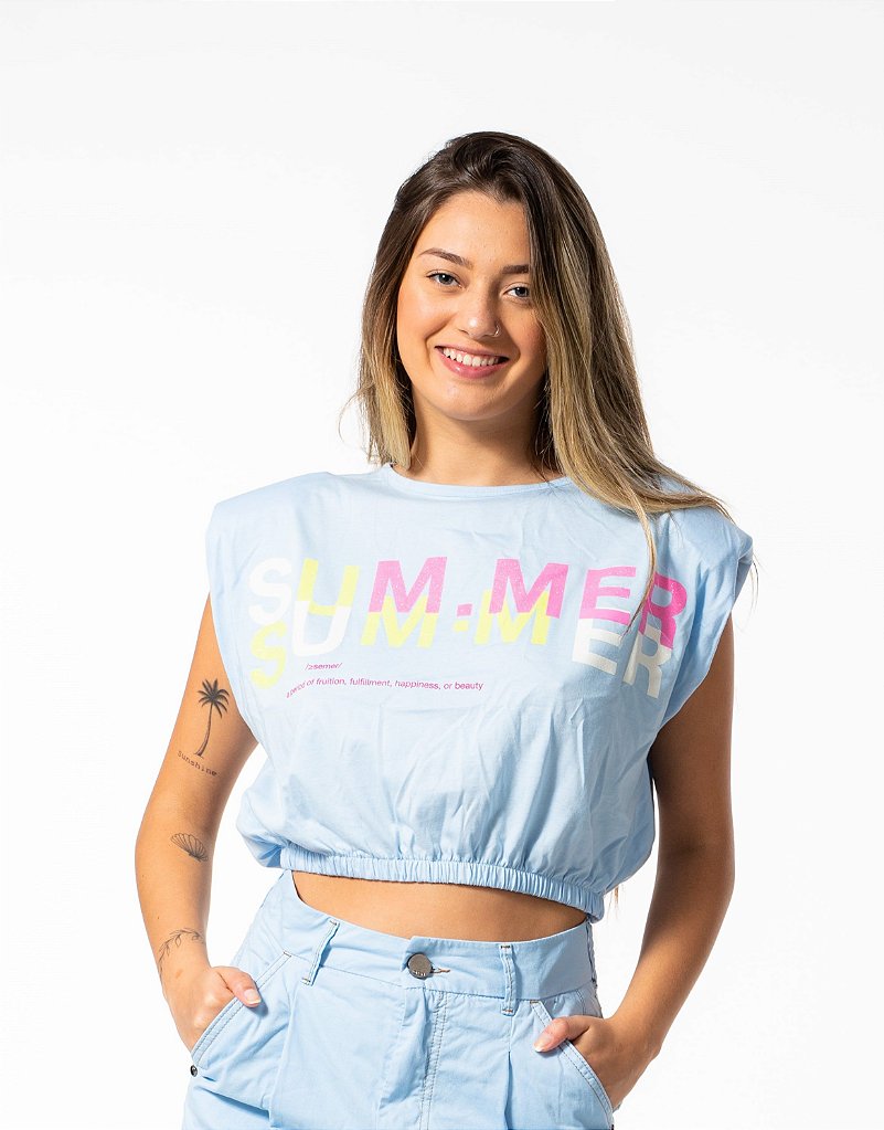 muscle tee estampada
