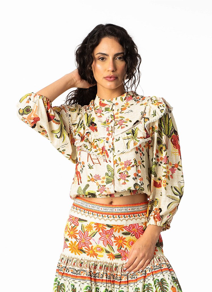 camiseta cropped farm