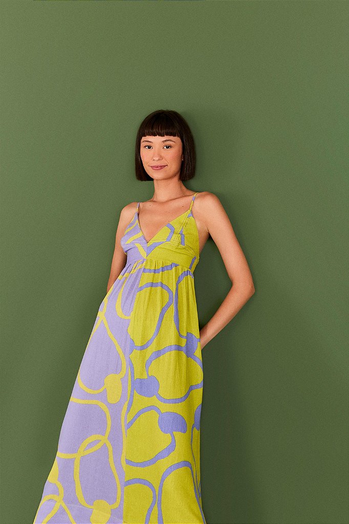 Vestido Cropped Estampa Maxi Caju Verde Farm - Gardênia Store - Moda  feminina