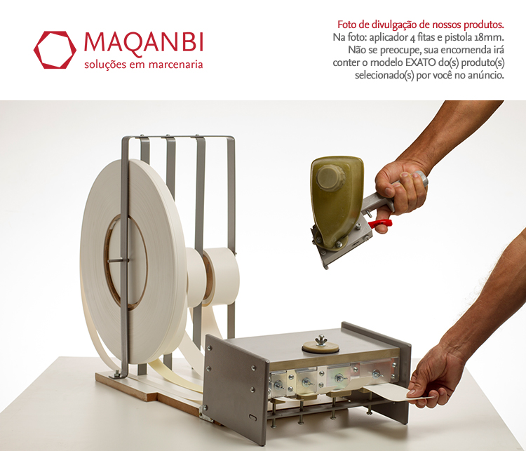 Kit Aplicador Fita Borda P/ 4 Fitas + Pistola Topos De Mdf R 940,00