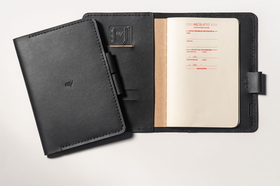 Capa para caderno Bullet Journal (BuJo), diário ou field notes tamanho A5 em couro legítimo preto.