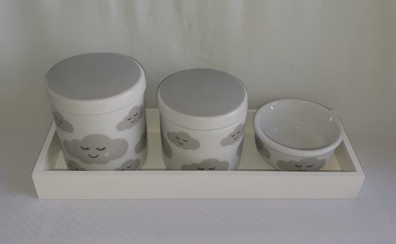 Kit Higiene Porcelana Nuvem Cinza Porcelana Regis Sathler Baby Loja De Bebe Kit Higiene Porcelana Nuvem Cinza Porcelana Regis Sathler Baby Loja De Bebe