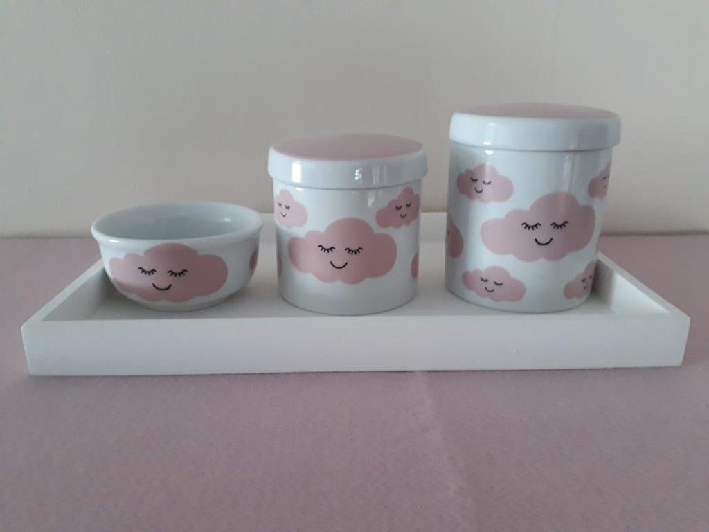 Kit Higiene Porcelana Nuvem Rosa Porcelana Regis Sathler Baby Loja De Bebe Kit Higiene Porcelana Nuvem Rosa Porcelana Regis Sathler Baby Loja De Bebe