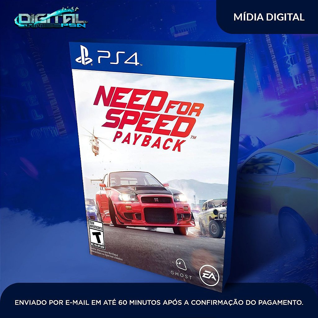Need For Speed Payback PS4 Mídia Digital (Primária) - DigitalGamesPSN