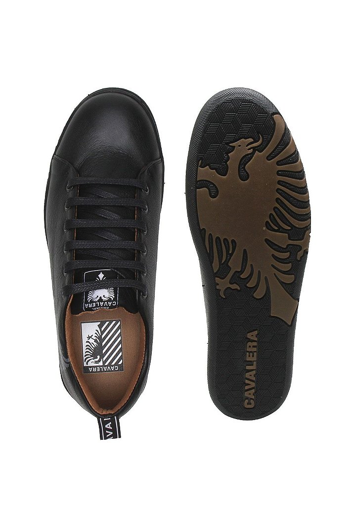 Sapatênis Couro Cavalera Romeu Preto | O Gravateiro - O Gravateiro -  Gravatas, Acessórios e Moda Masculina