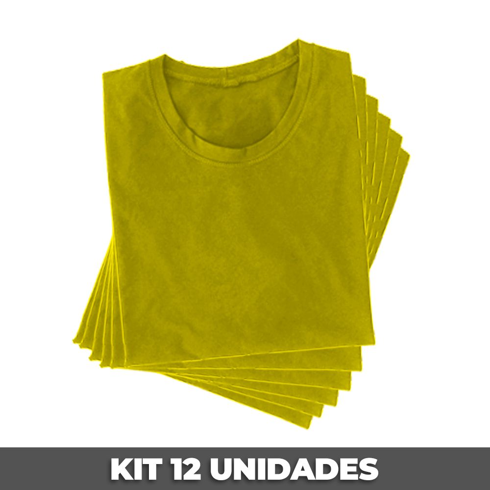 T-SHIRT LISA SEM ESTAMPA - AMARELO BEBE, Atacado Tshirt