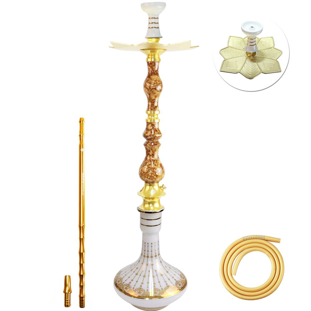 Narguile Amazon Luxury Completo Grande - Dourado/ Piopo Vaso Branco -  Azarte Shop - Narguile, Tereré e Térmicas