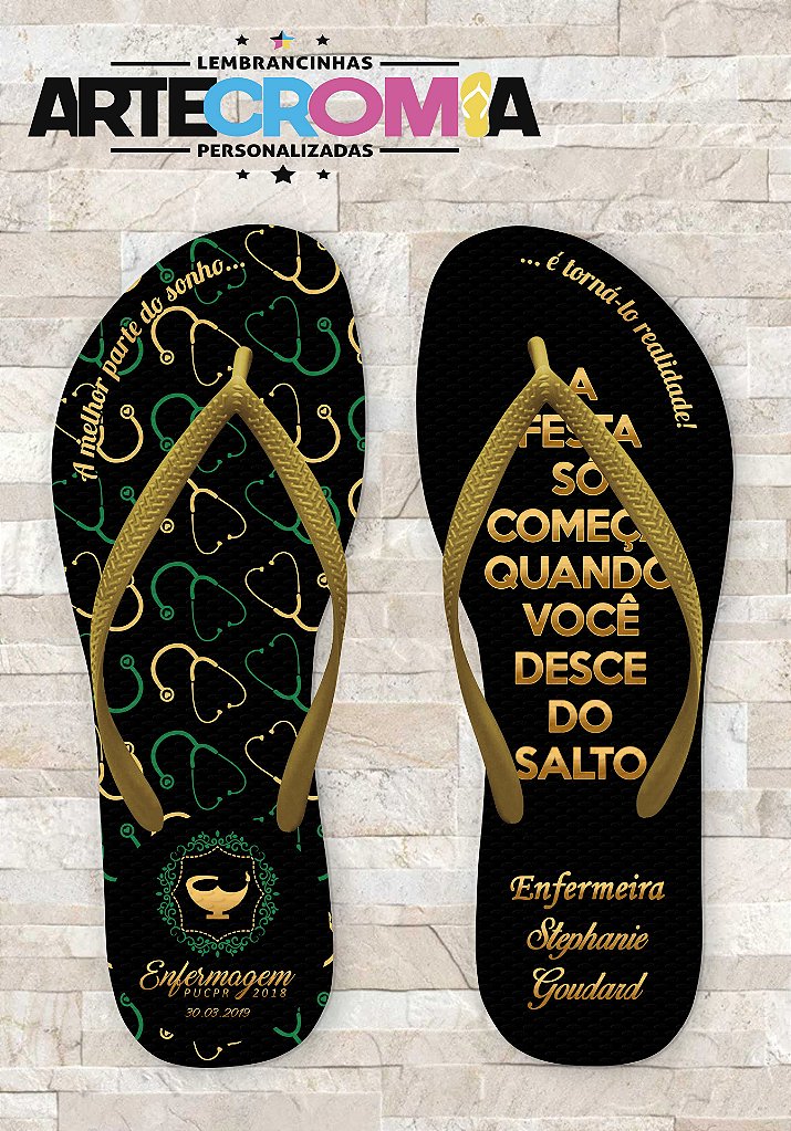 sandalia personalizada enfermagem