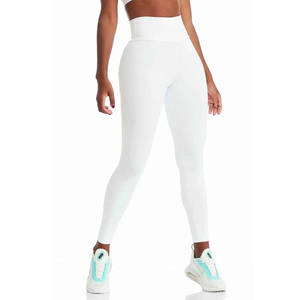 Calça Legging NZ Básica Branca CAJUBRASIL Euforia Moda Fitness
