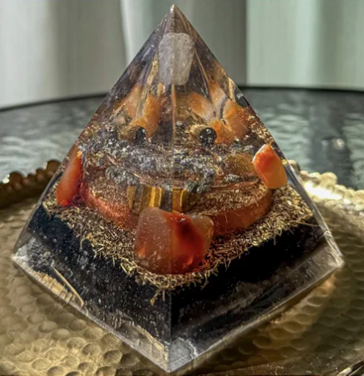 Orgonite Pirâmide Prosperidade