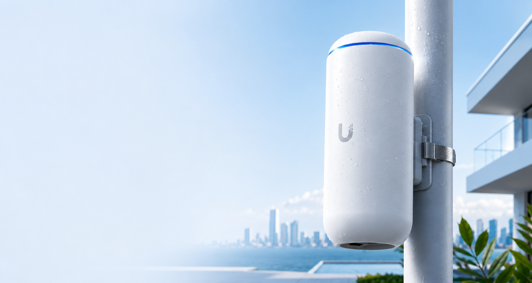 Ubiquiti U7 Mesh em instalação externa