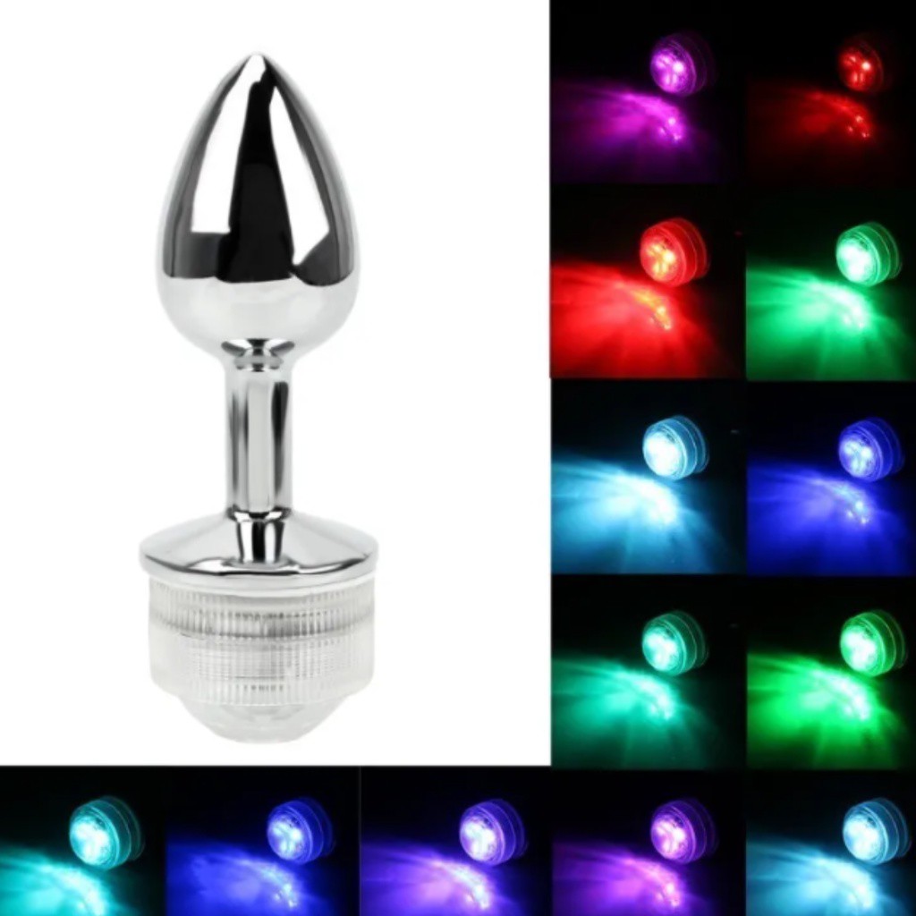 Plug Anal Led 13 Cores Joia Ao Inox Metal Pedra Rabo Pisca Pisca - Rosa sexshop Plug Anal Led 13 Cores Joia Ao Inox Metal Pedra Rabo Pisca Pisca - Rosa sexshop