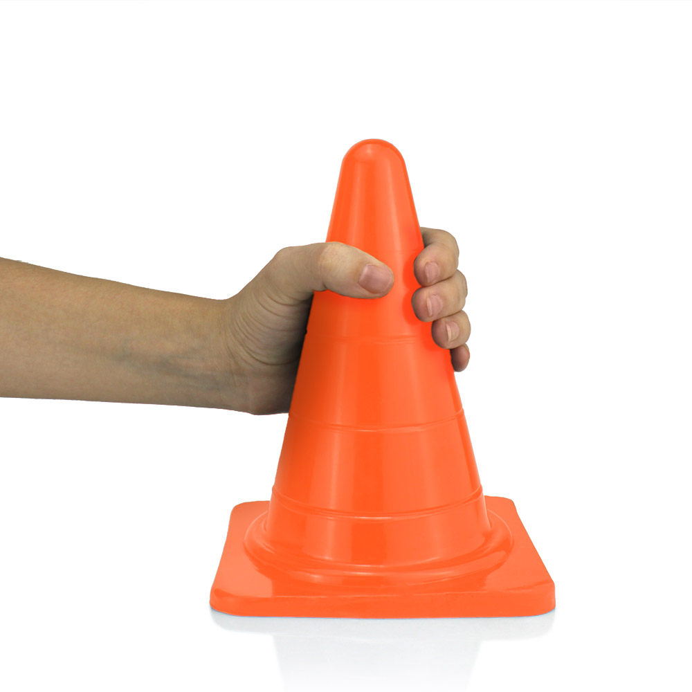 Plug Anal Gigante em PVC Flexvel Formato de Cone Reto P 20 x 10cm Laranja  - Rosa sexshop