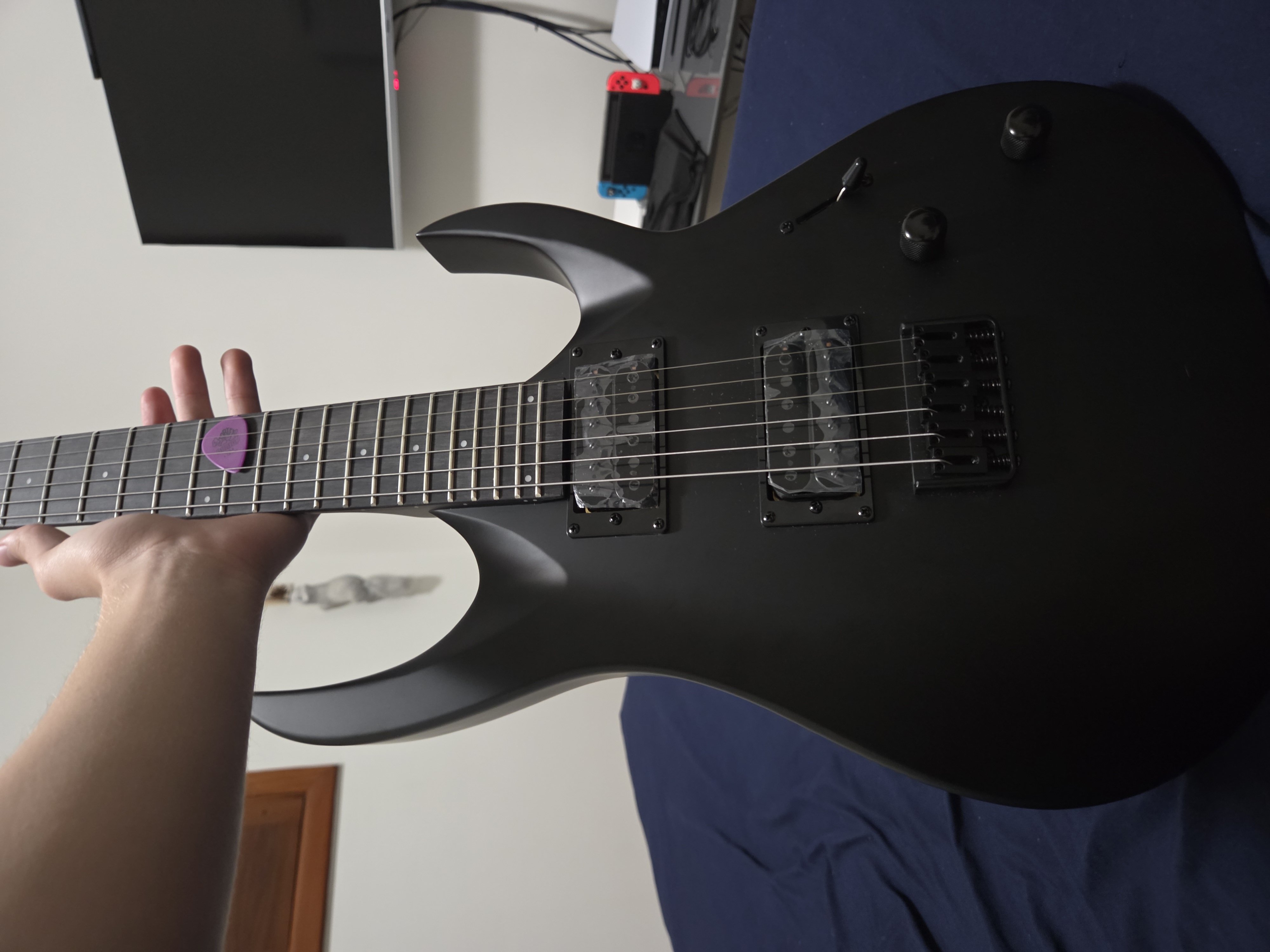 Guitarra 6 Cordas S by Solar AB4.6C preto carbono fosco - Norris