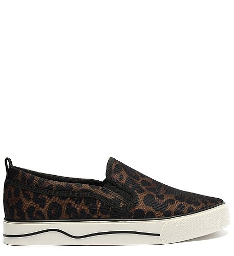 T nis Arezzo Slip On Animal Print Flatform Carmesin Store